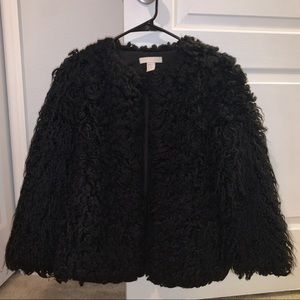 Black Faux Fur Coat